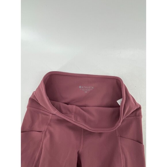 Athleta Women's Pink Pull On Cropped Stretch Activewear Leggings Size XS - Picture 10 of 16
